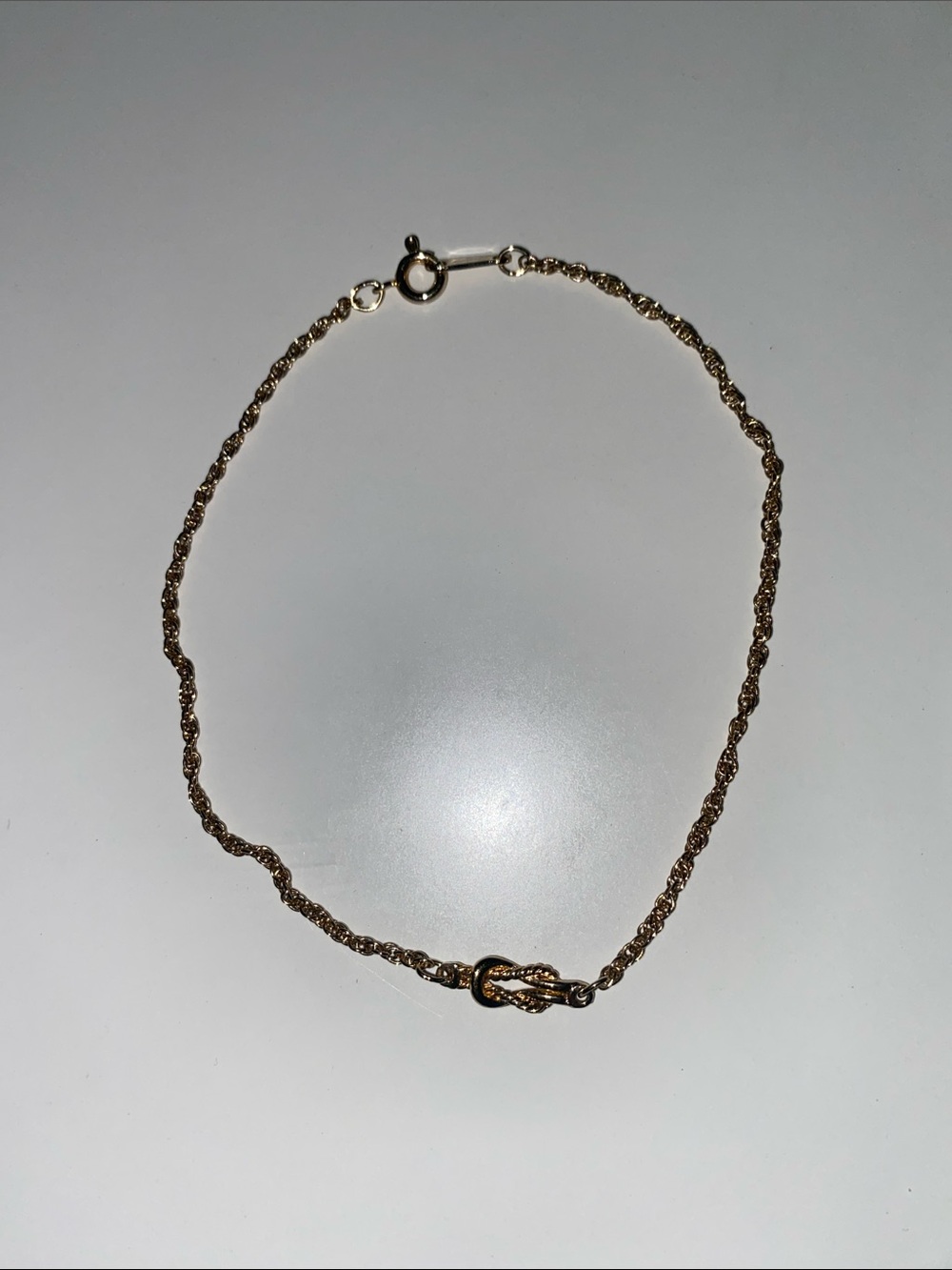 Avon Gold Rope Knot Necklace for Women - Elegant Knot Detail - About 10 inches
